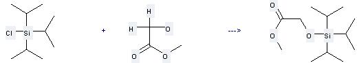 Methyl glycolate can be used to produce triisopropylsilanyloxy-acetic acid methyl ester at the ambient temperature